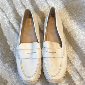 Sam Edelman cream leather espadrille loafers